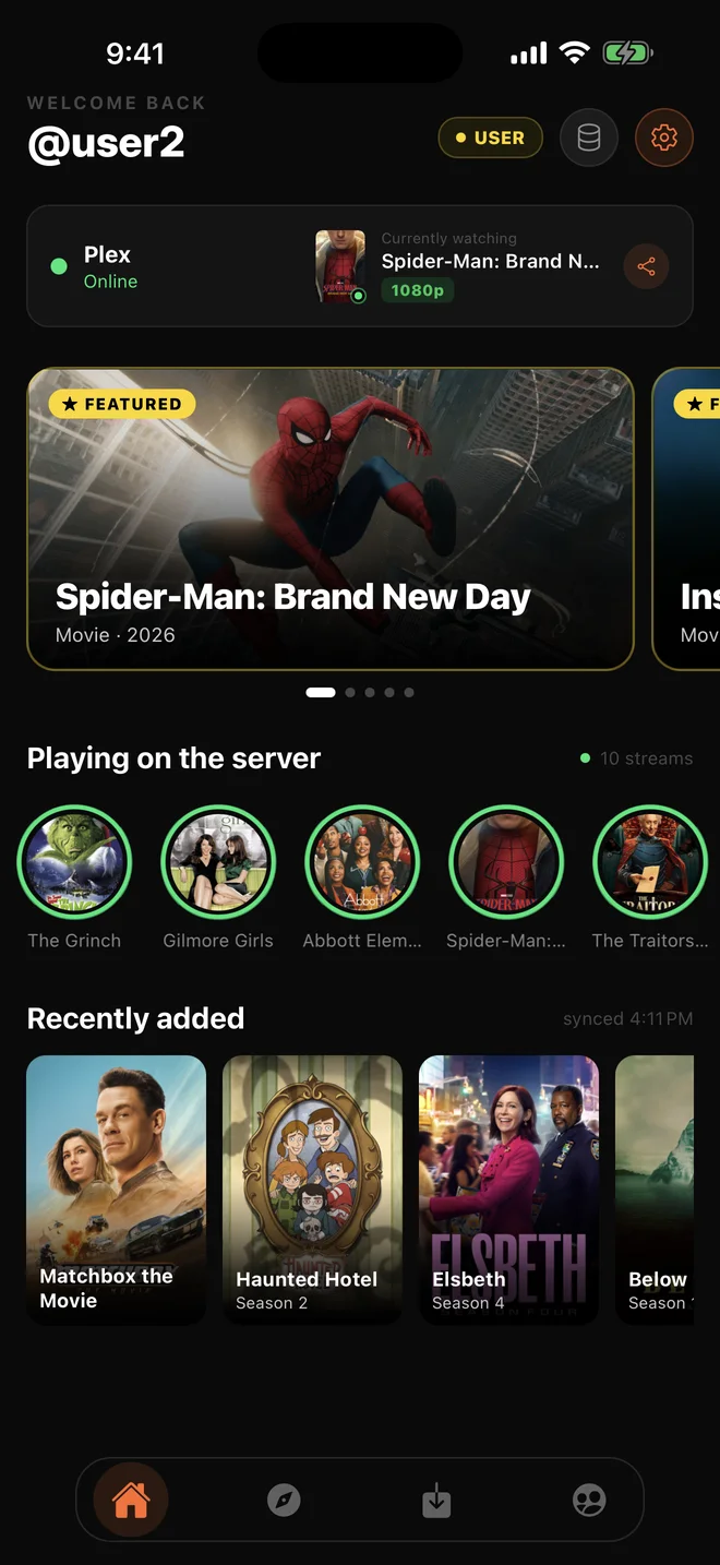 Member home screen